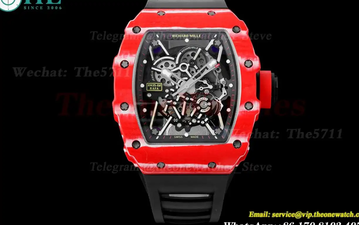 RM035-02 Carbon RU Skeleton Dial on Black Strap ZF V5 NH05A