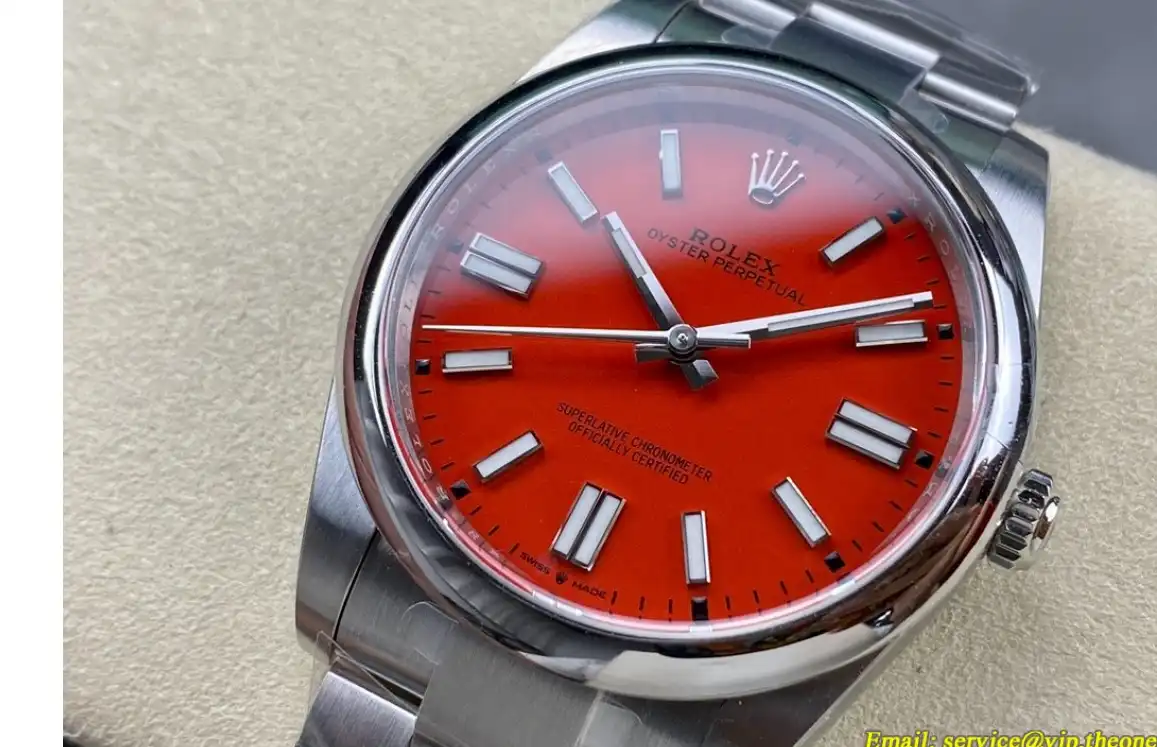 Oyster Perpetual 124300 41mm SS SS Red Stk Clean VR3230