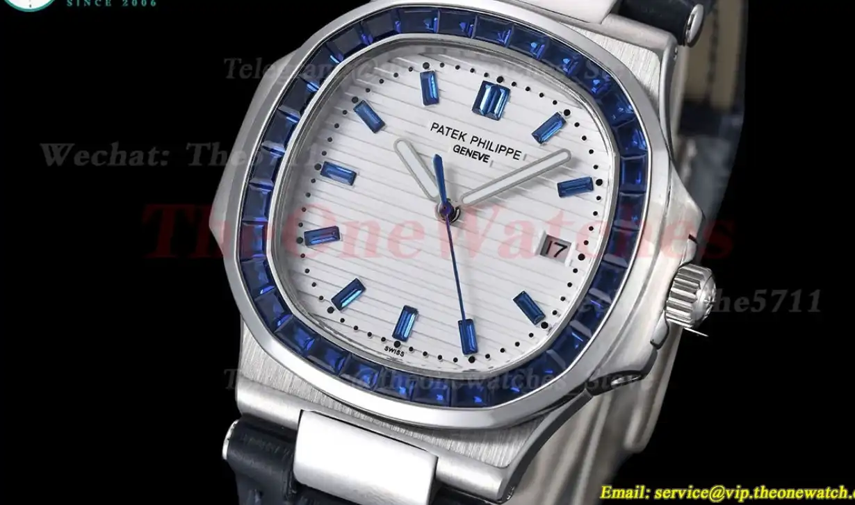 Nautilus Diamond 40mm SS LE Blue Dia White Dial GDF MY8215