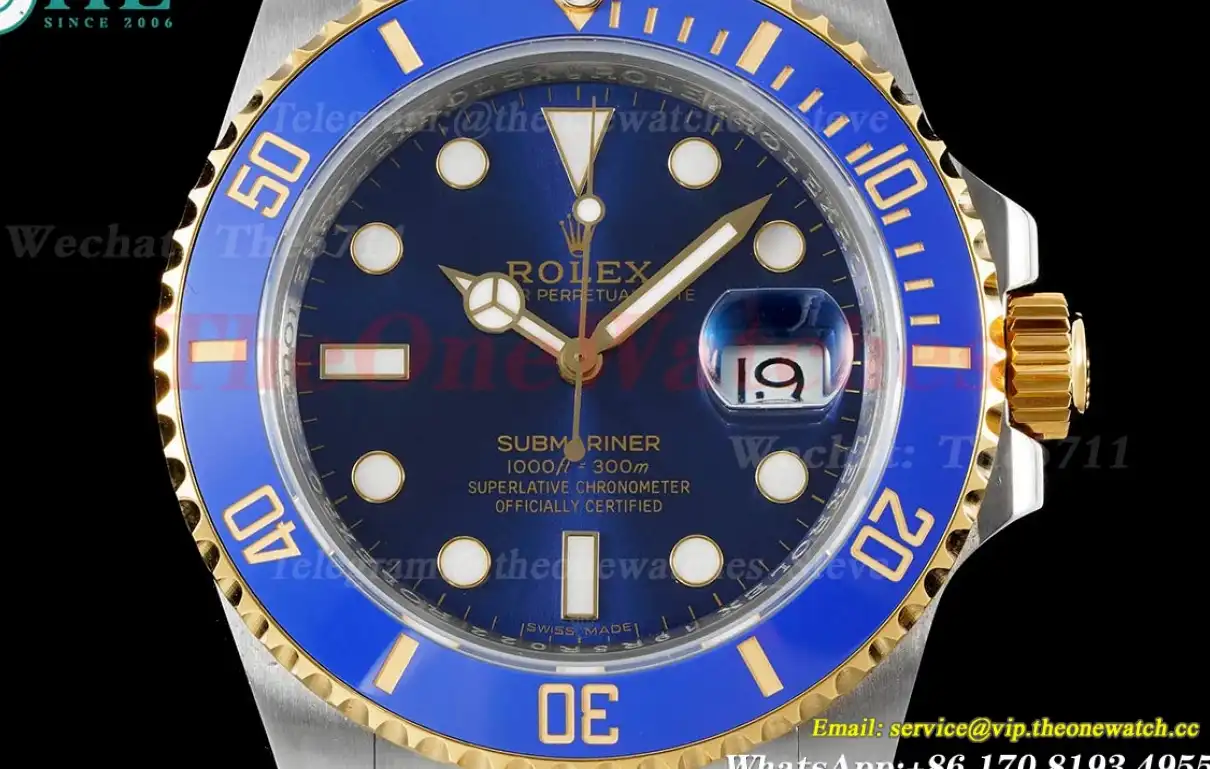 Submariner 116613LB 40mm YG SS Wrapped Blue Dot KF VR3135