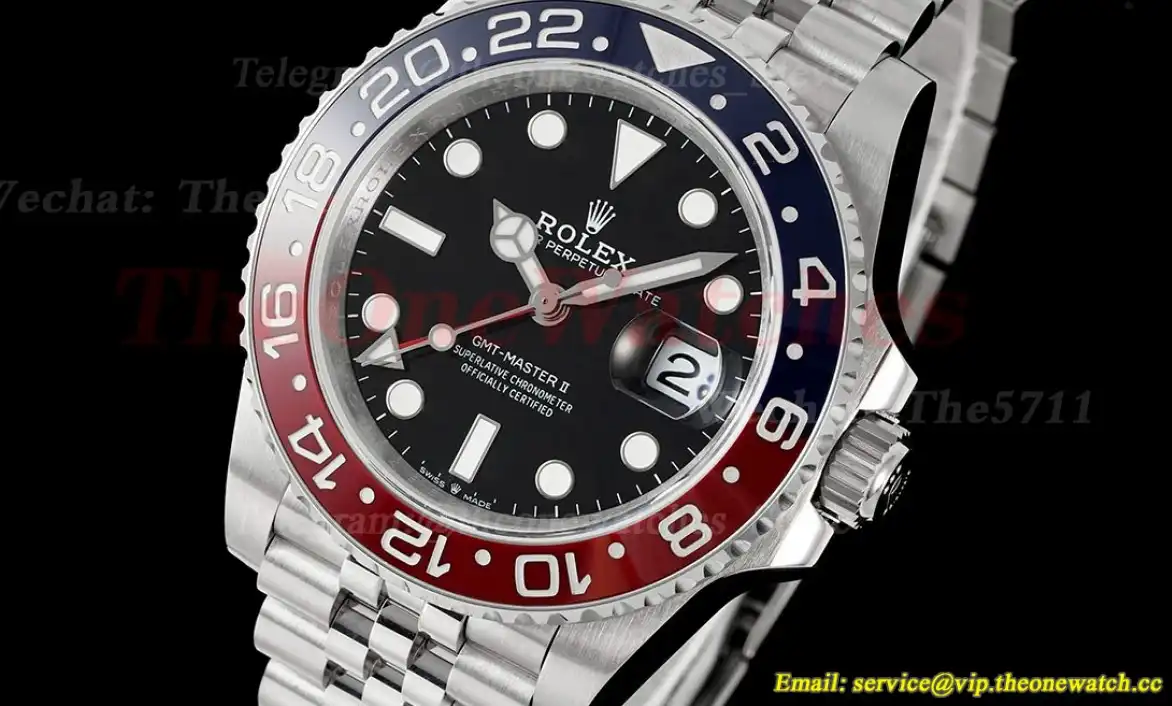 GMT Master II 126710 Pepsi Jub 40mm SS SS Black Dial QF VR3285