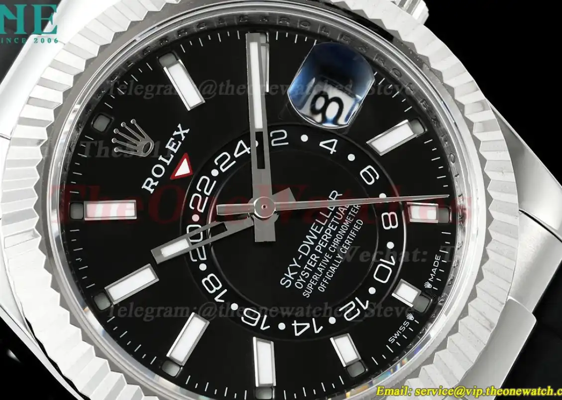 SkyDweller 336234 42mm SS RU Black Dial ZF A2824(Tungsten Heavy Version)