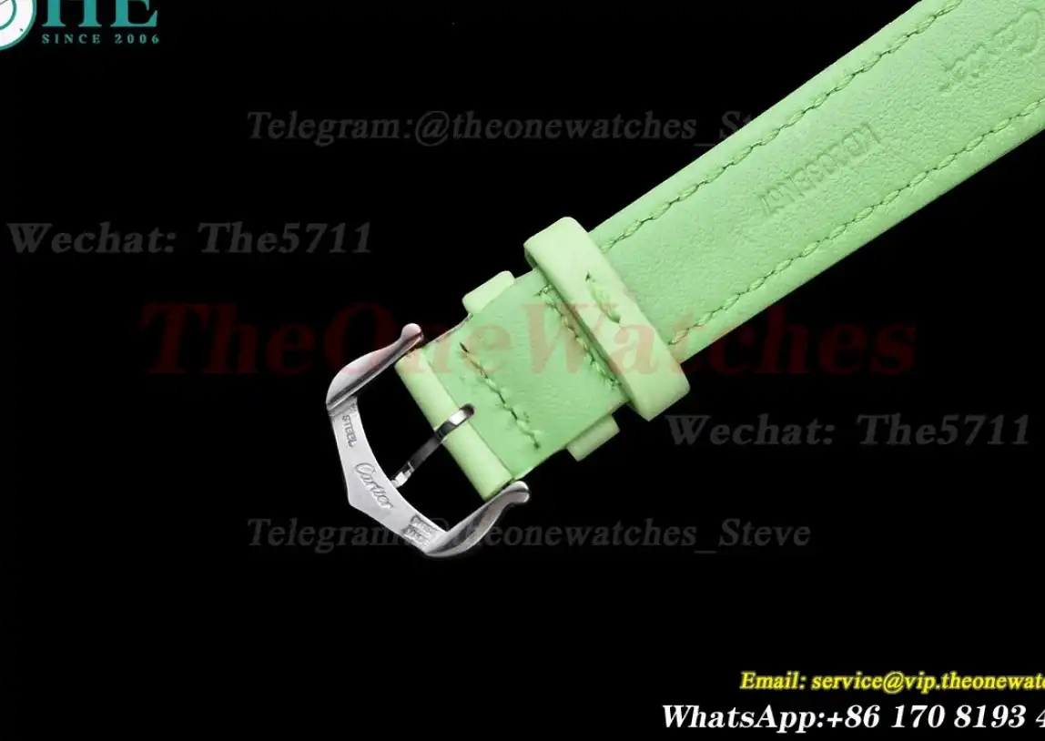 Tank Must Small SS LE White dial On Green Leather Strap K11F Quartz