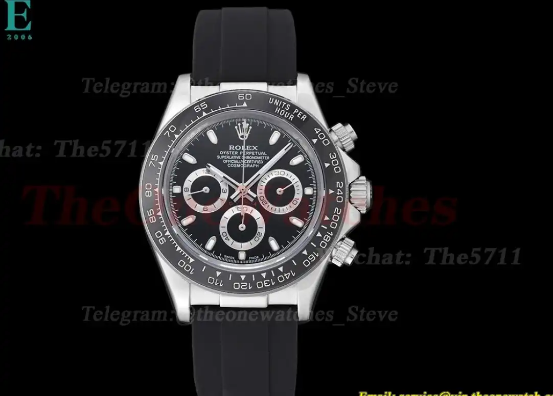 Daytona 40mm SS RU Black Dial GDF A3836