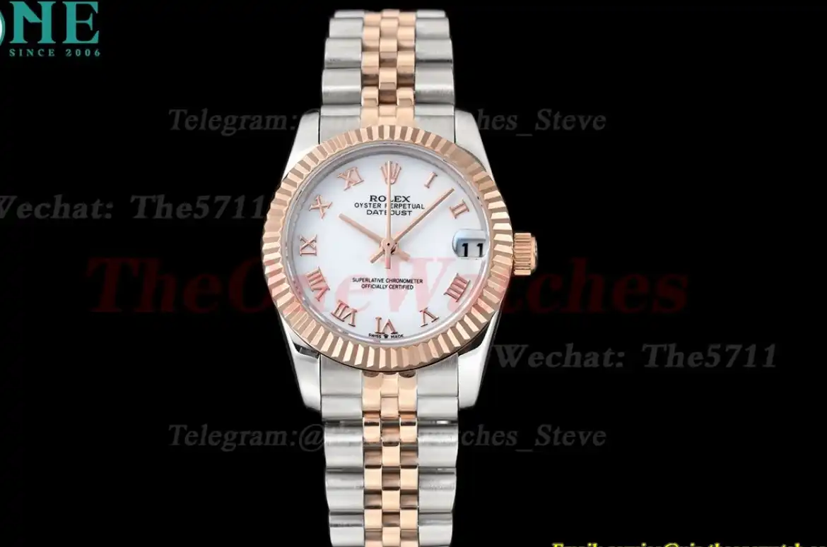 Datejust 28mm RG SS Rose White Rmn GDF MY8215