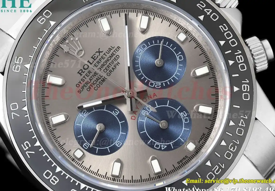 Daytona 40mm SS SS Grey Blue GDF A3836