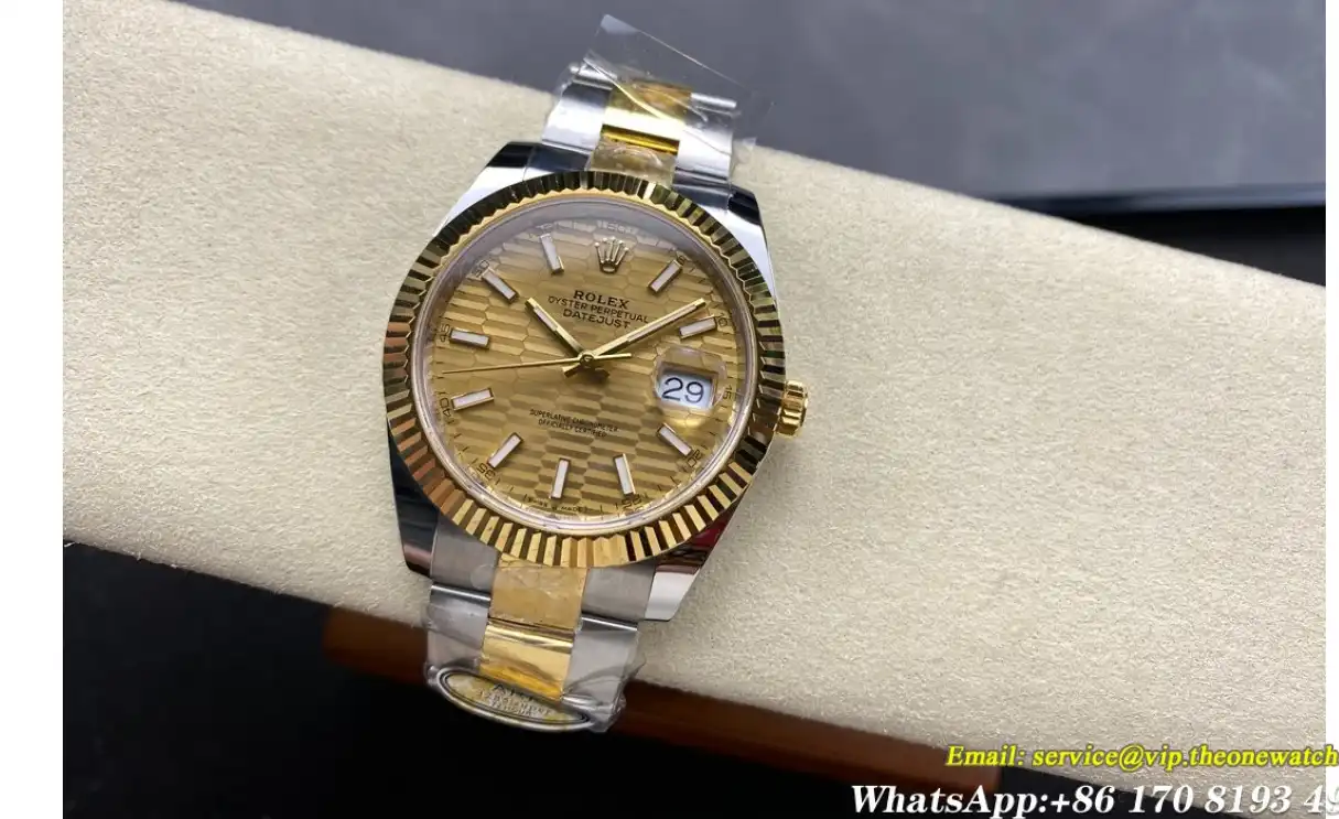 Datejust 126333 41mm Oys YG SS Gold Textured Stk ARF SH3235(Tungsten Heavy Version)