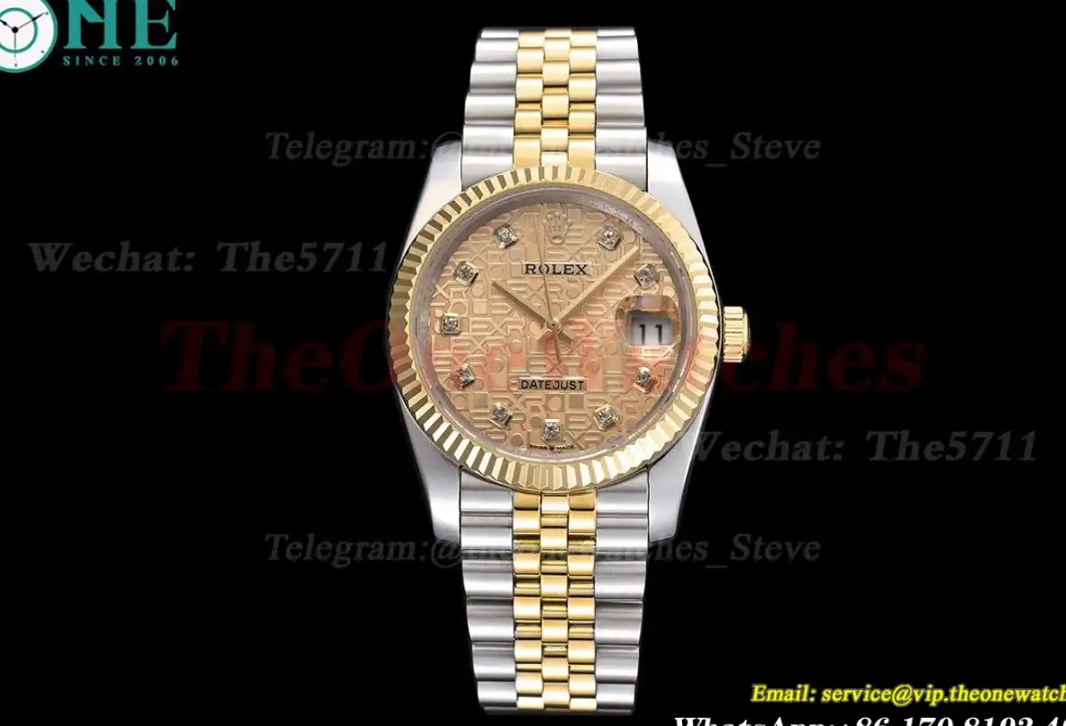 Datejust 126233 36mm Jub SS YG Textured Dial Rmn GDF MY8215