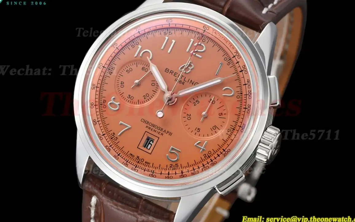 Premier B01 Chronograph 42mm SS LE Reddish Brown Dial BLSF V2 A7750 Mod