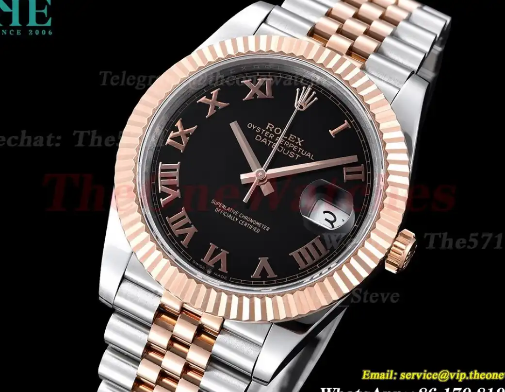 Datejust 126231 36mm Black Dial SS RG GMF A2824