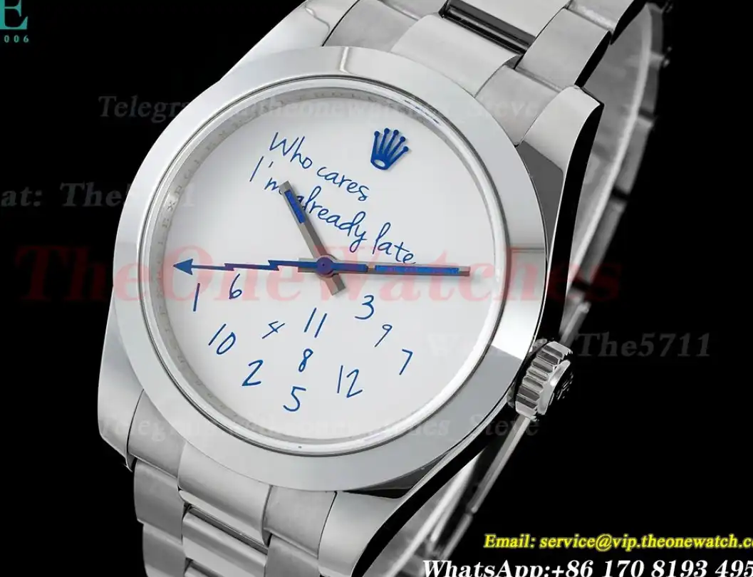 Milgauss Mad "Who Cares I’m already late" SS SS White Dial GMF VR3131