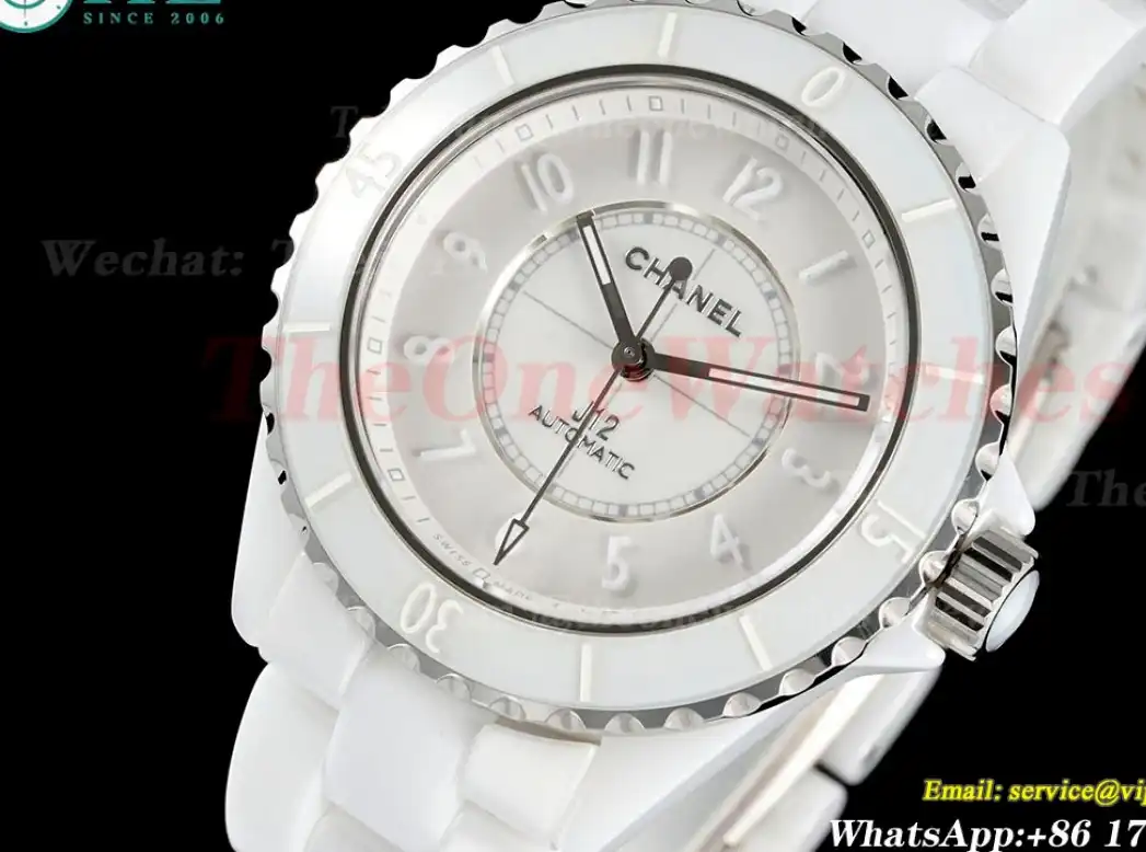 J12 38mm White Ceramic Cer White Num HTF A21.1