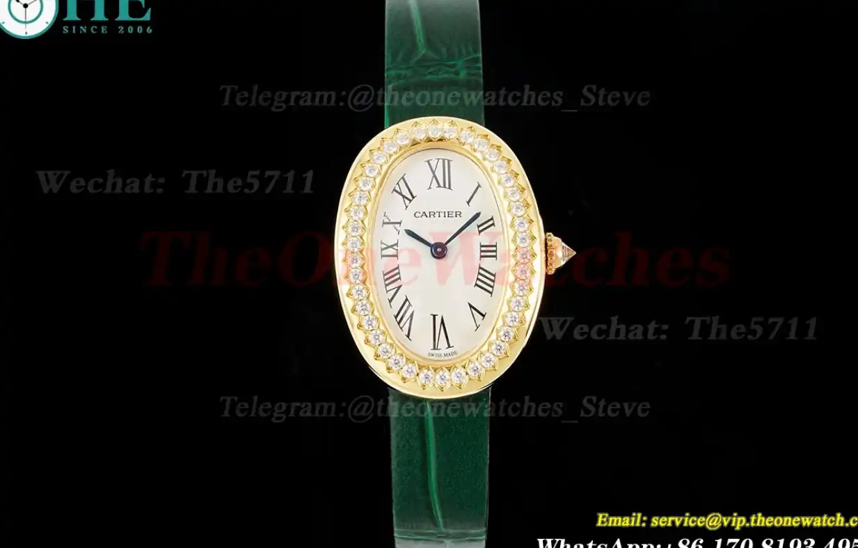 Baignoire Ladies 31mm Dia Green YG LE White Dial AF Quartz