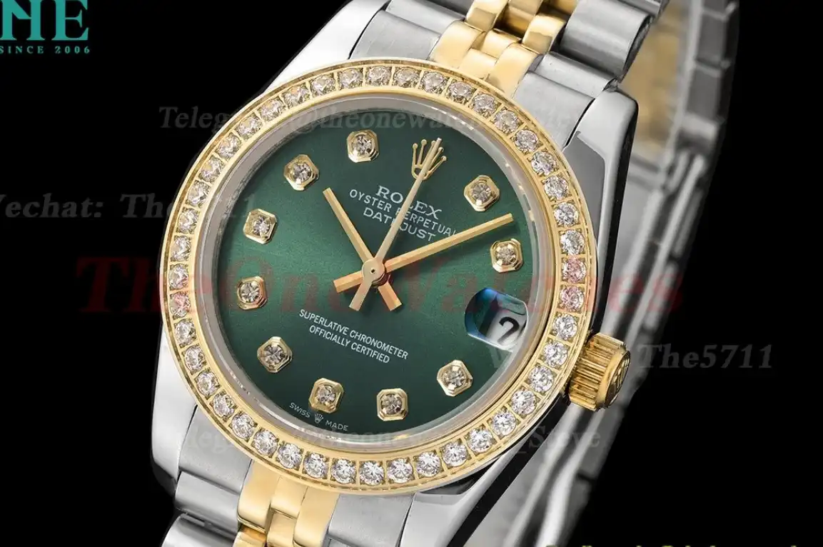 Datejust 28mm Dia YG SS Green Dia GDF MY8215