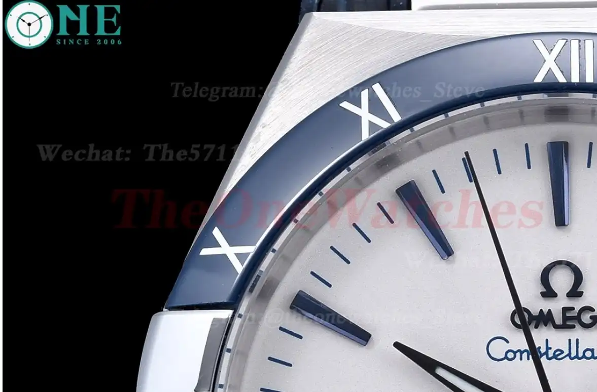 Constellation 41mm Blue Cer SS LE White Dial GDF MY8215