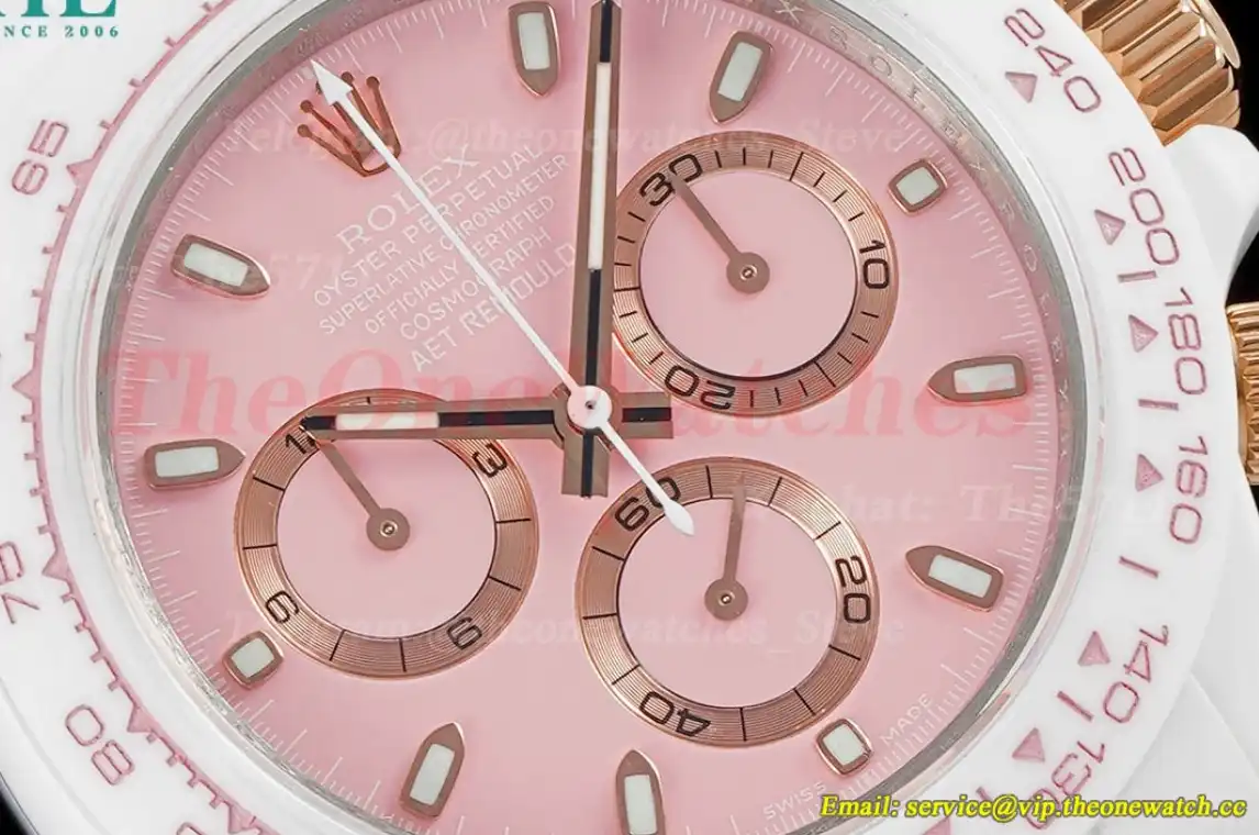 Daytona 40mm Cer Cer Pink Dial NOOB SA4130 Super Clone