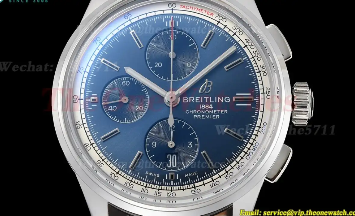 Premier Chronograph 42mm SS LE Blue Dial BLSF A7750