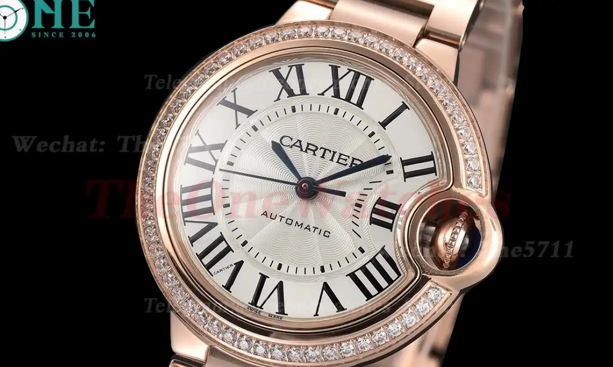 Ballon Bleu De Cartier 33mm RG RG White Rmn GDF NH05