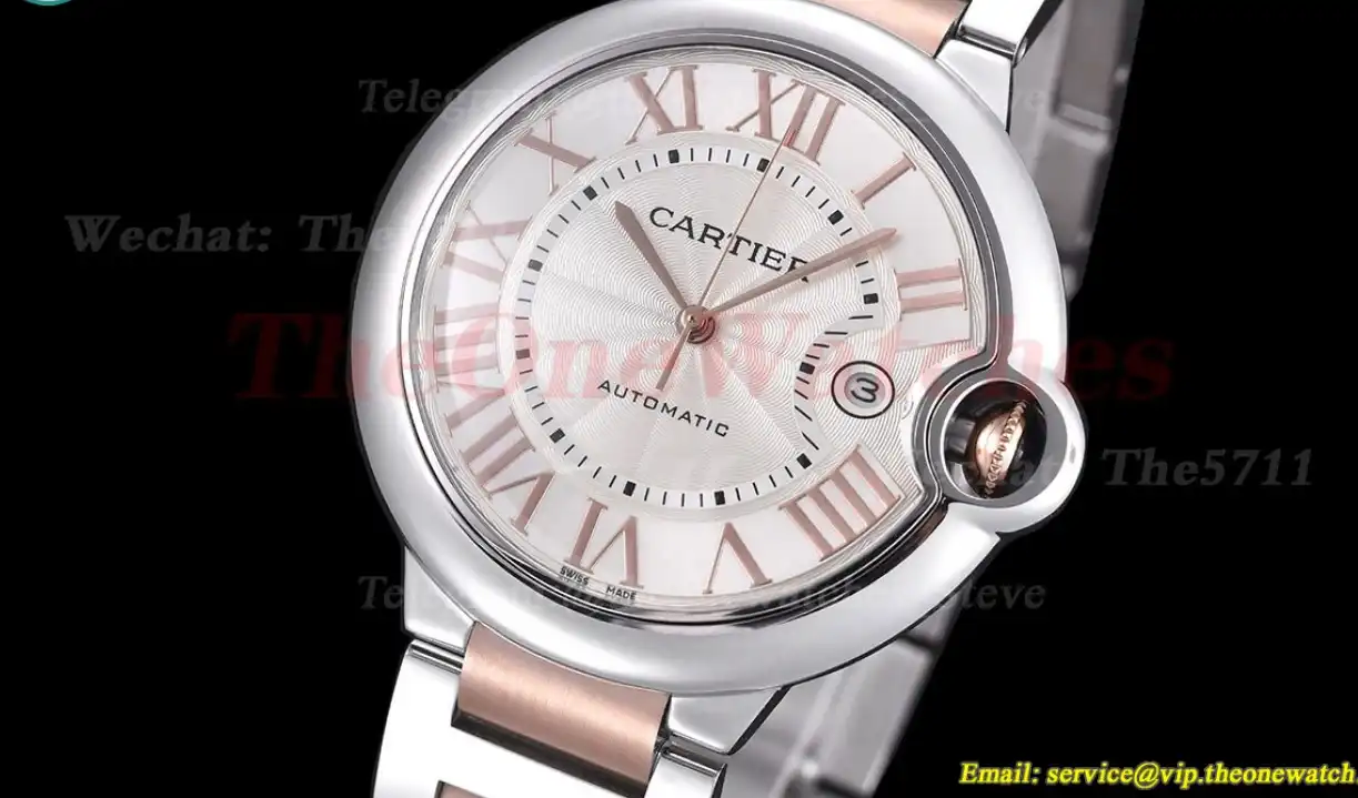 Ballon Bleu De Cartier 42mm RG SS White Dial GDF MY8215