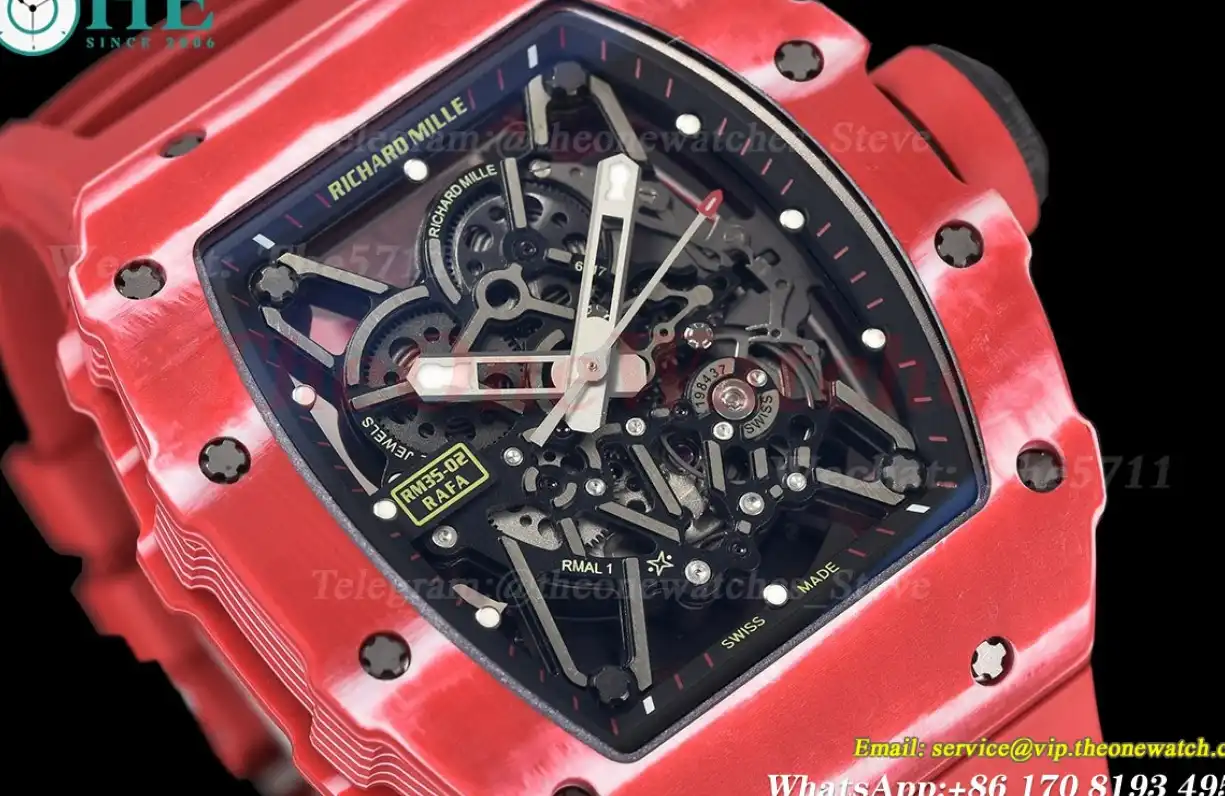 RM035-02 NTPT RU Skeleton Dial on Red Strap ZF V5 NH05A