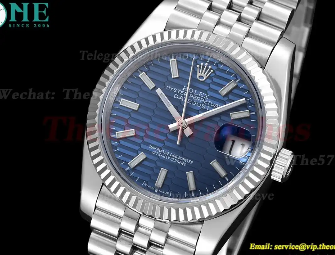 Datejust 126234 36mm Jub SS SS Blue Textured Dial GDF MY8215