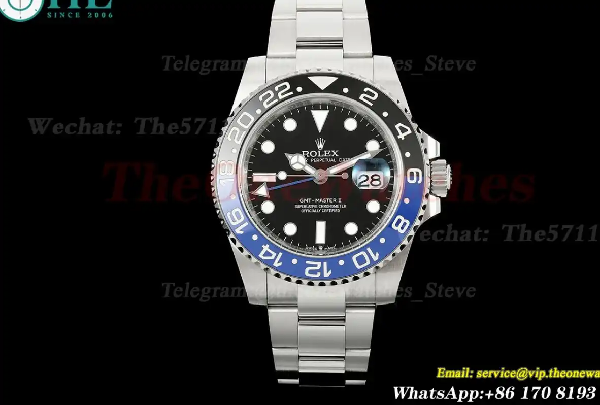 GMT Master II 126710 Batman Oys 40mm SS SS Black Dial EWEF V2 SH3285