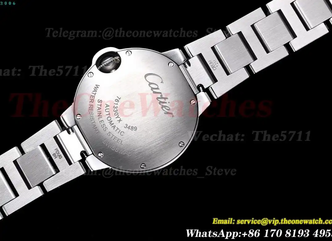 Ballon Bleu De Cartier 33mm White Textured Dial SS SS V6F V8 NH05