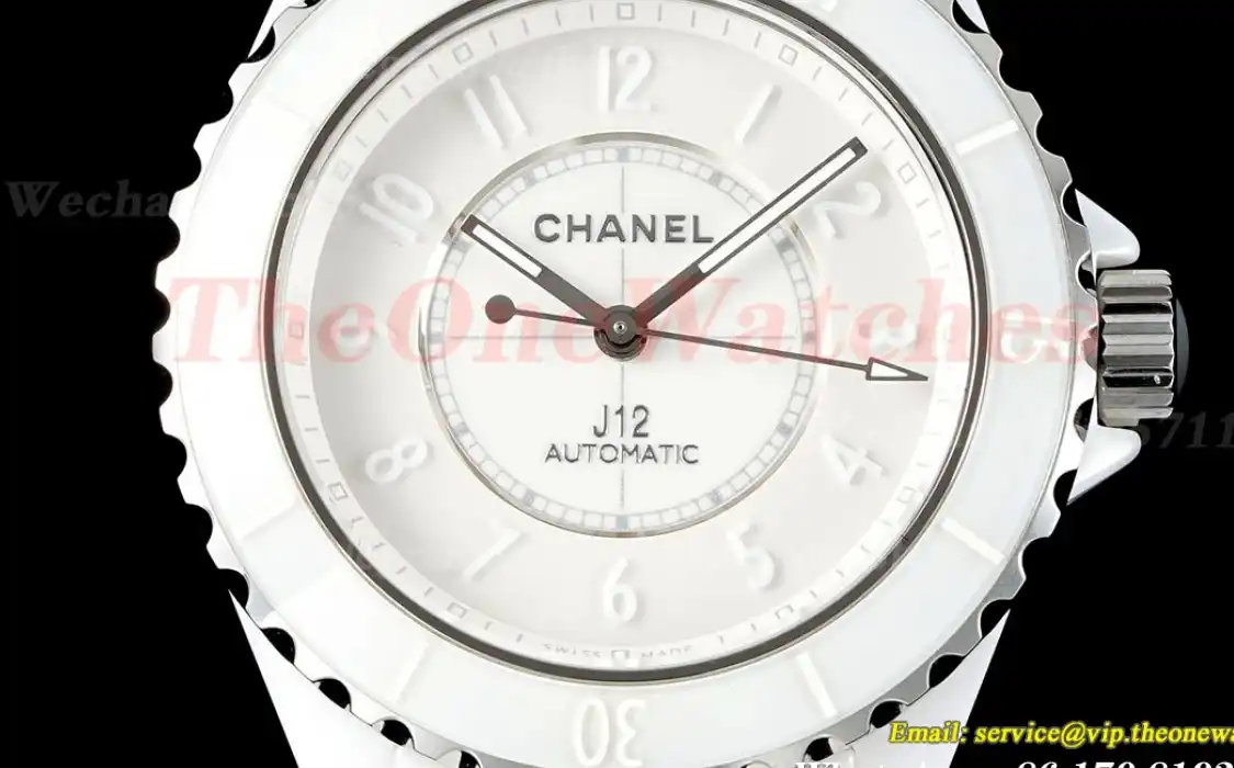 J12 38mm White Ceramic Cer White Num HTF A21.1