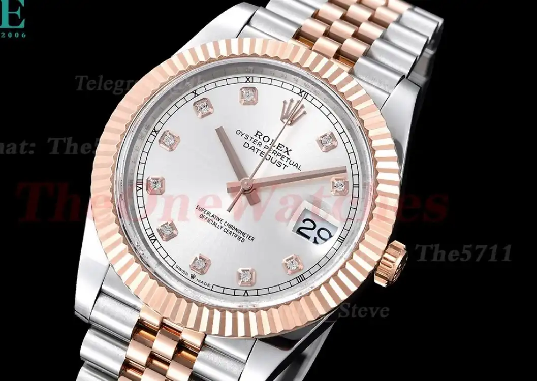 Datejust 126231 36mm Silver Dia SS RG GMF A2824