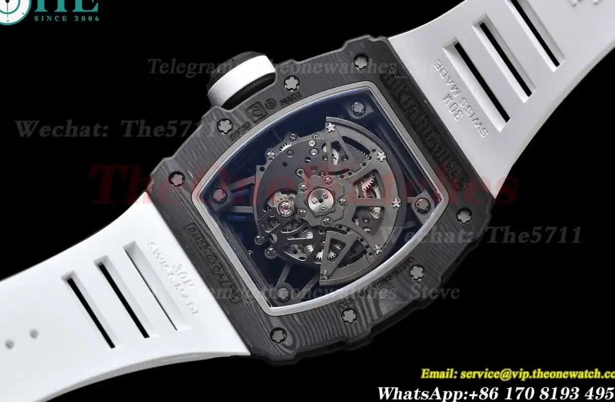 RM035-02 NTPT RU Skeleton Dial on White Strap ZF V5 NH05A