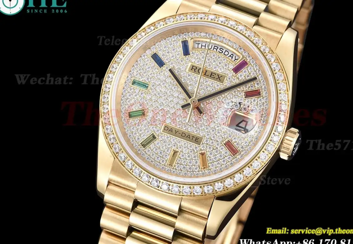 DayDate 36mm YG YG Dia Pres Diamond Dial RAF A2836