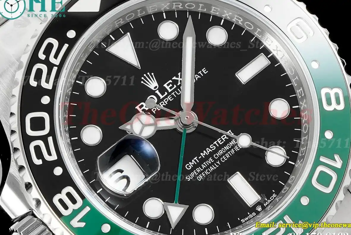 GMT Master II 126720 Sprite 40mm Oys SS SS Black Dial C+S VR3285