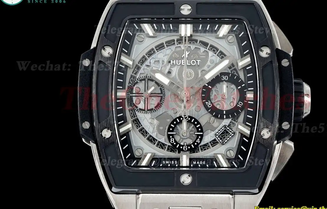 Spirit of Big Bang Chrono 42mm TI RU Skeleton Dial BBF A7750 Mod