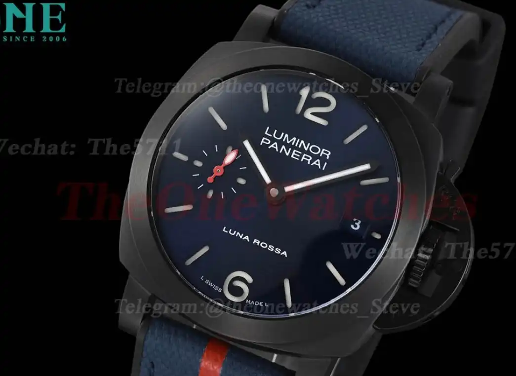 Luminor PAM1408 Luna Rossa 40mm DLC NY Blue Dial VSF P900