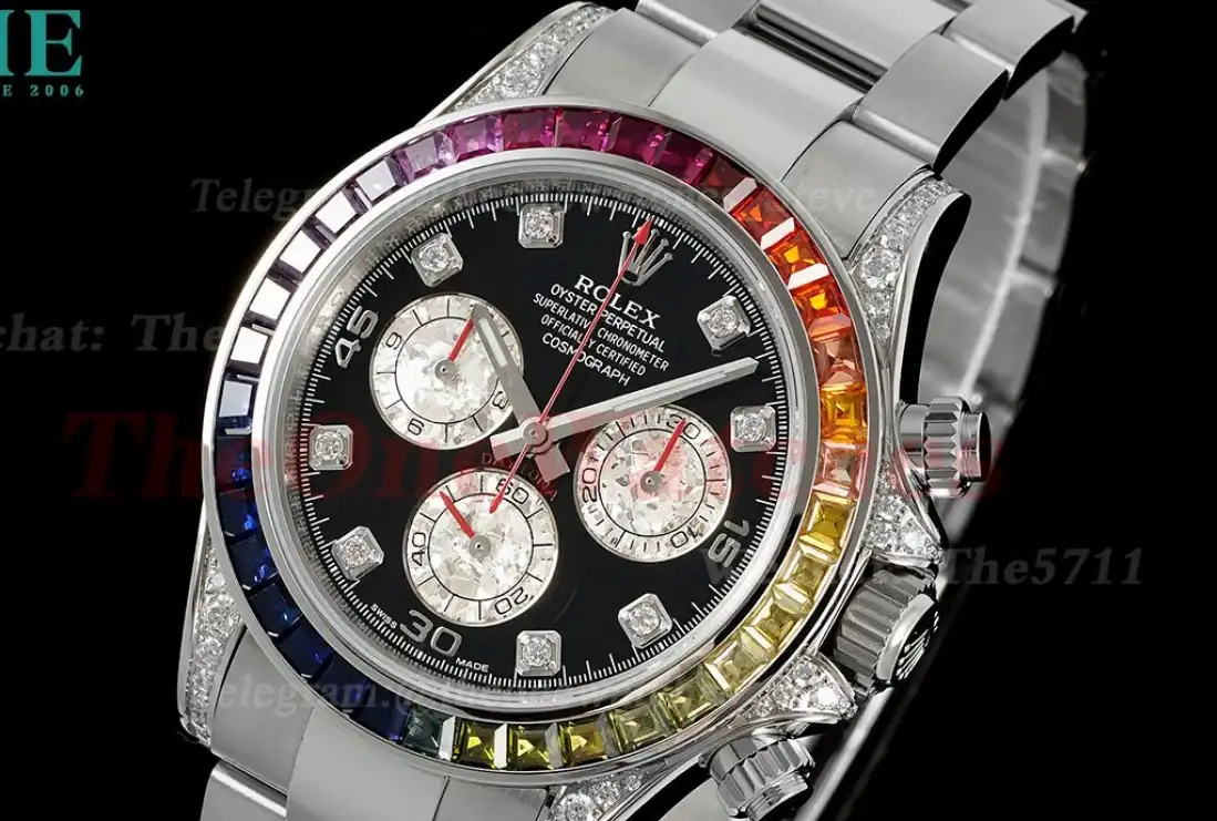 Daytona 116599 Rainbow 40mm SS SS Black Dia ZF SH4130