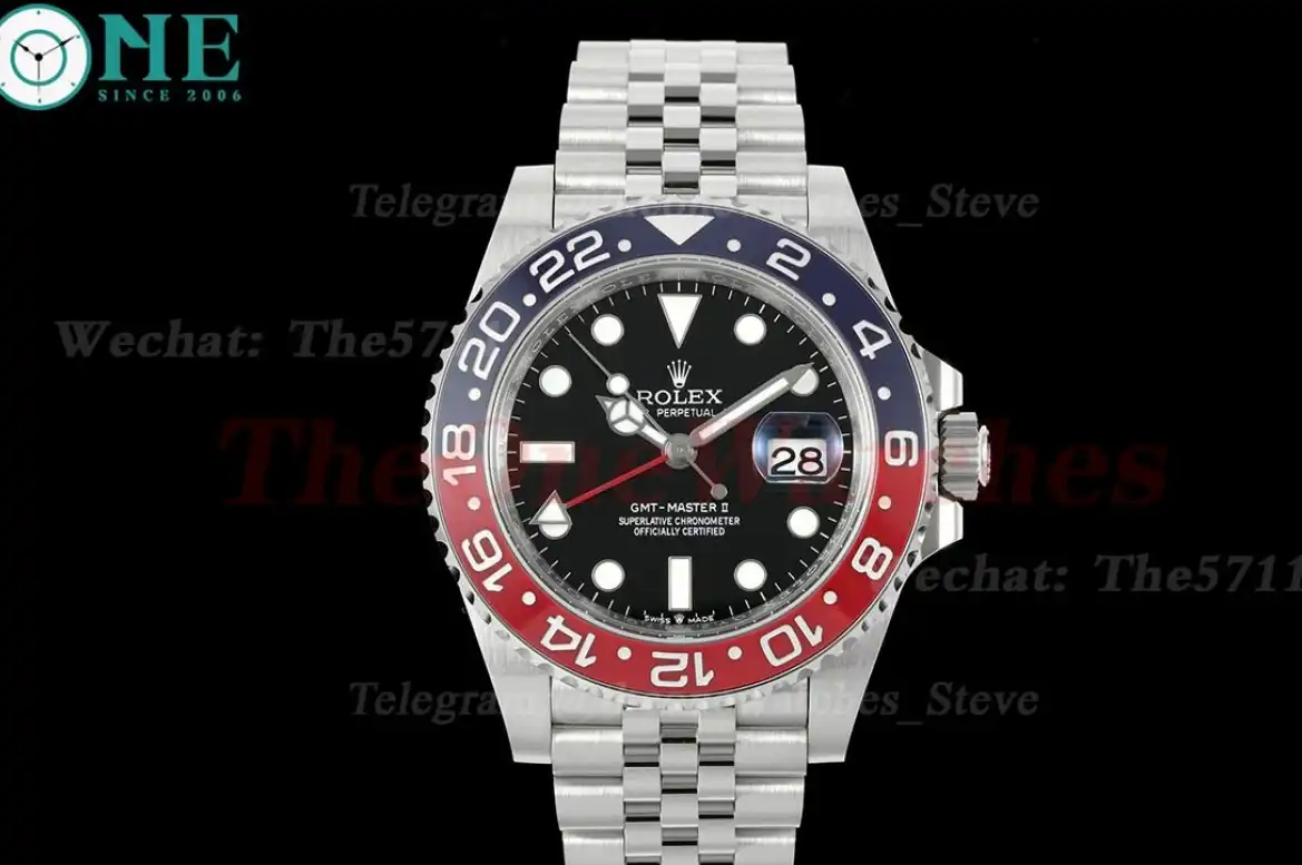 GMT Master II 126710 Pepsi Jub 40mm SS SS Black Dial THBF SH3285