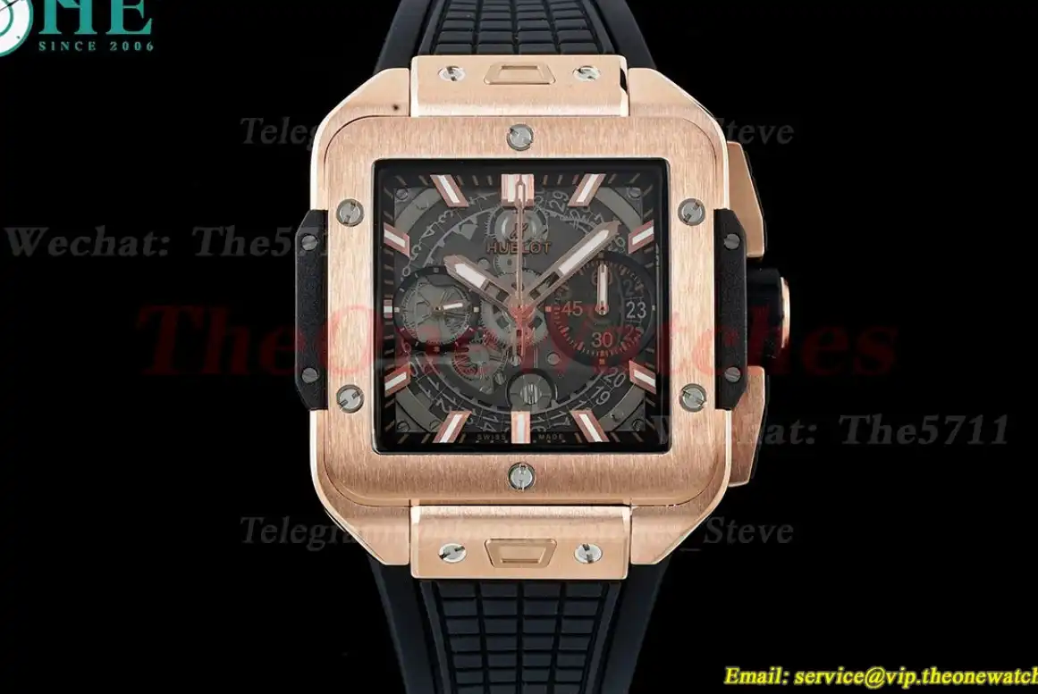 Square Bang Unico 42mm RG RU Skeleton Dial BBF HUB1280A