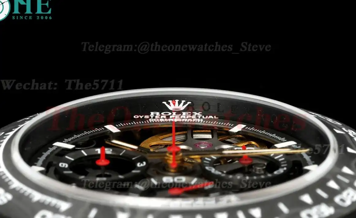 Daytona Diw 40mm Red Carbon NY Skeleton Dial N6F DD4801