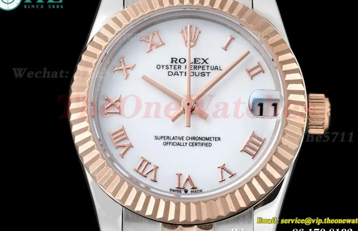 Datejust 28mm RG SS Rose White Rmn GDF MY8215