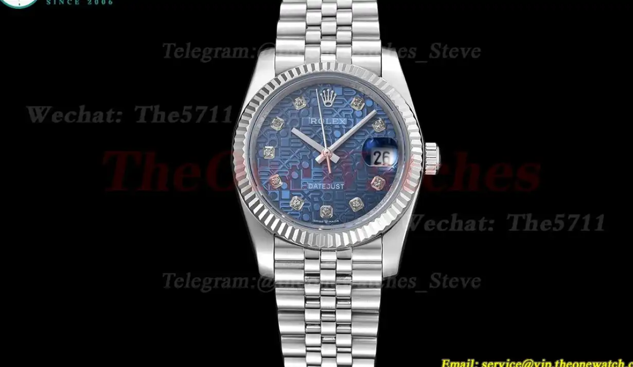 Datejust 126234 36mm Jub SS SS Blue Textured GDF MY8215