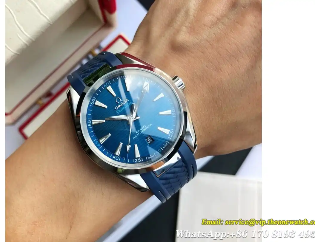 Aqua Terra 150M 41mm Blue Dial GDF MY8215+Free SS Bracelet