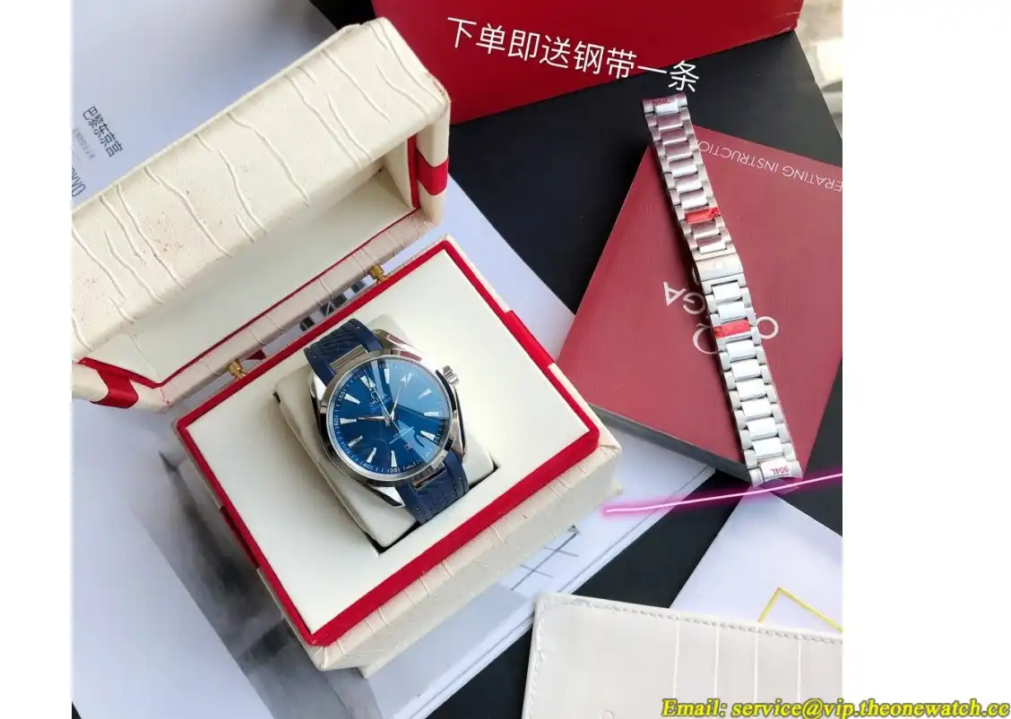 Aqua Terra 150M 41mm Blue Dial GDF MY8215+Free SS Bracelet