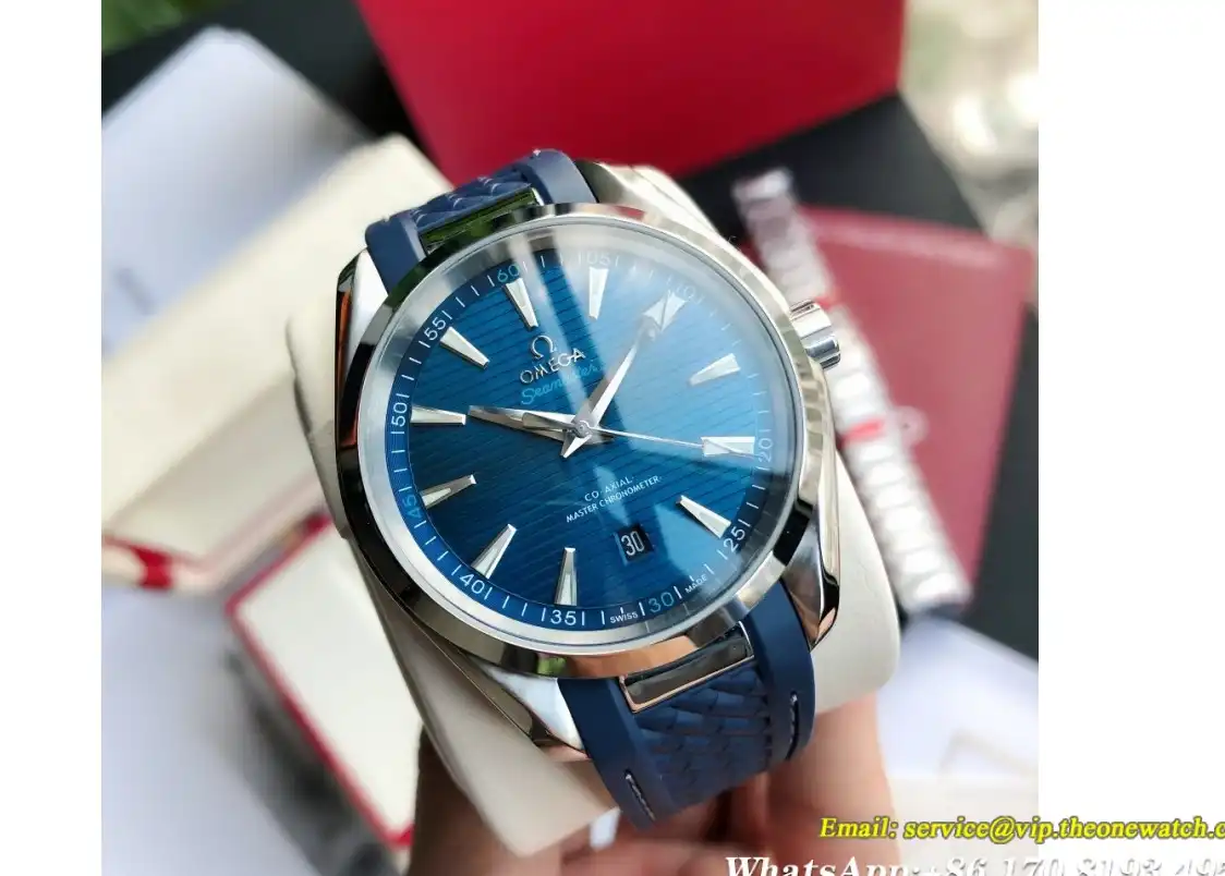 Aqua Terra 150M 41mm Blue Dial GDF MY8215+Free SS Bracelet