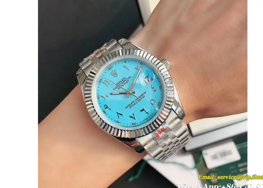 Datejust 126334 41mm Flt Jub SS SS Tiffany Blue Arab GDF MY8215