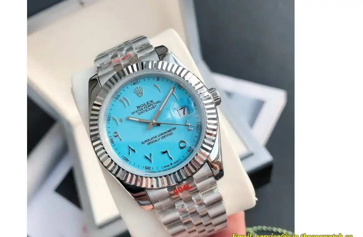 Datejust 126334 41mm Flt Jub SS SS Tiffany Blue Arab GDF MY8215