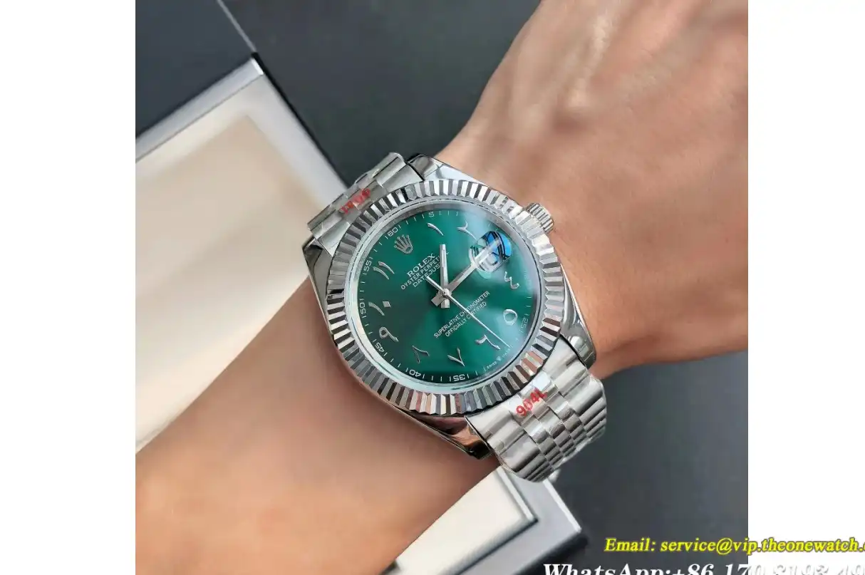 Datejust 126334 41mm Flt Jubilee SS SS Green Arabic GDF MY8215