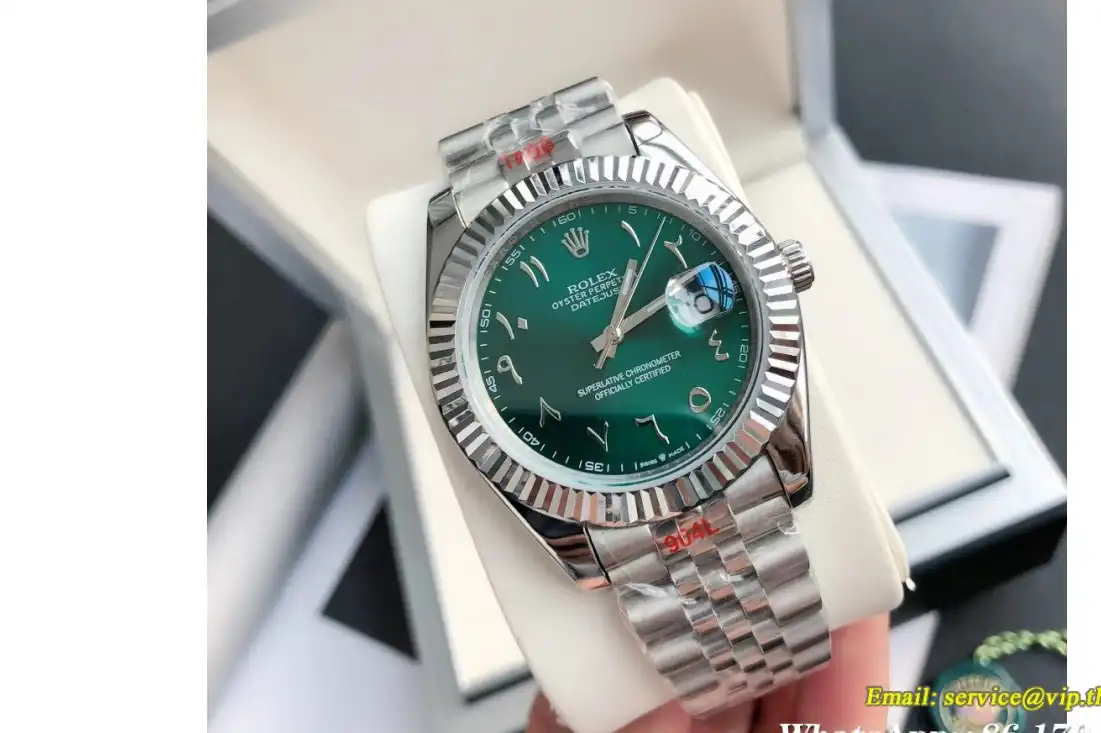 Datejust 126334 41mm Flt Jubilee SS SS Green Arabic GDF MY8215