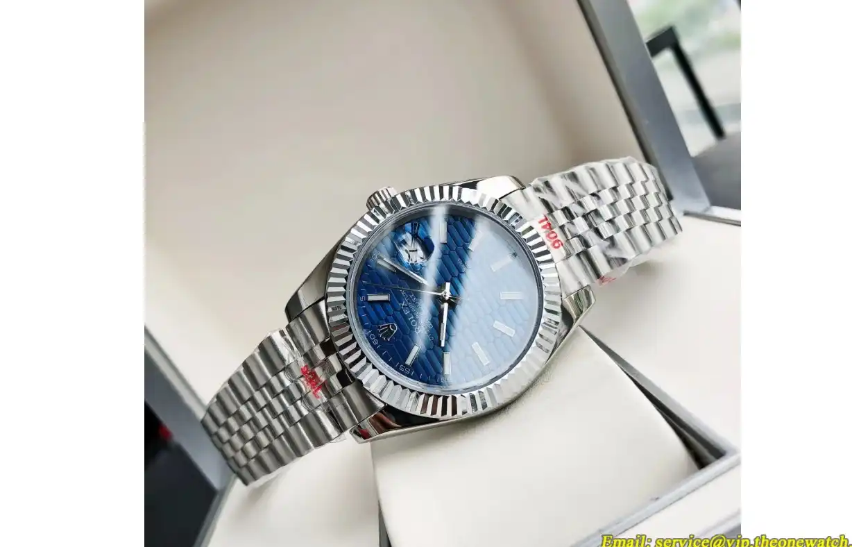 Datejust 126334 41mm Flt Jub SS SS Blue Textured GDF MY8215