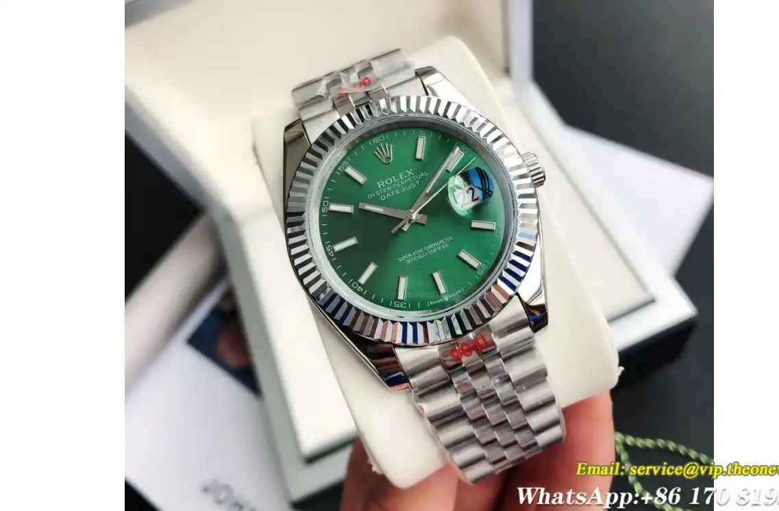 Datejust 126334 41mm Flt Jubilee SS SS Green Stk GDF MY8215