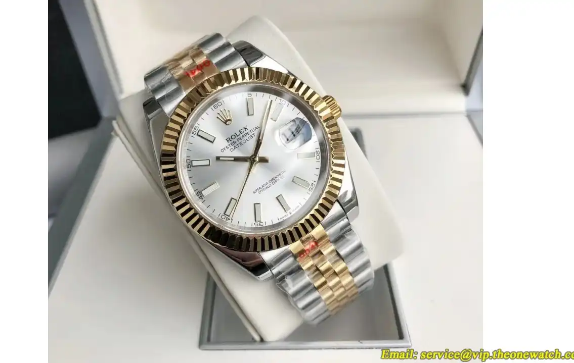 Datejust 126333 41mm Flt Jubilee YG SS Silver Stk GDF MY8215